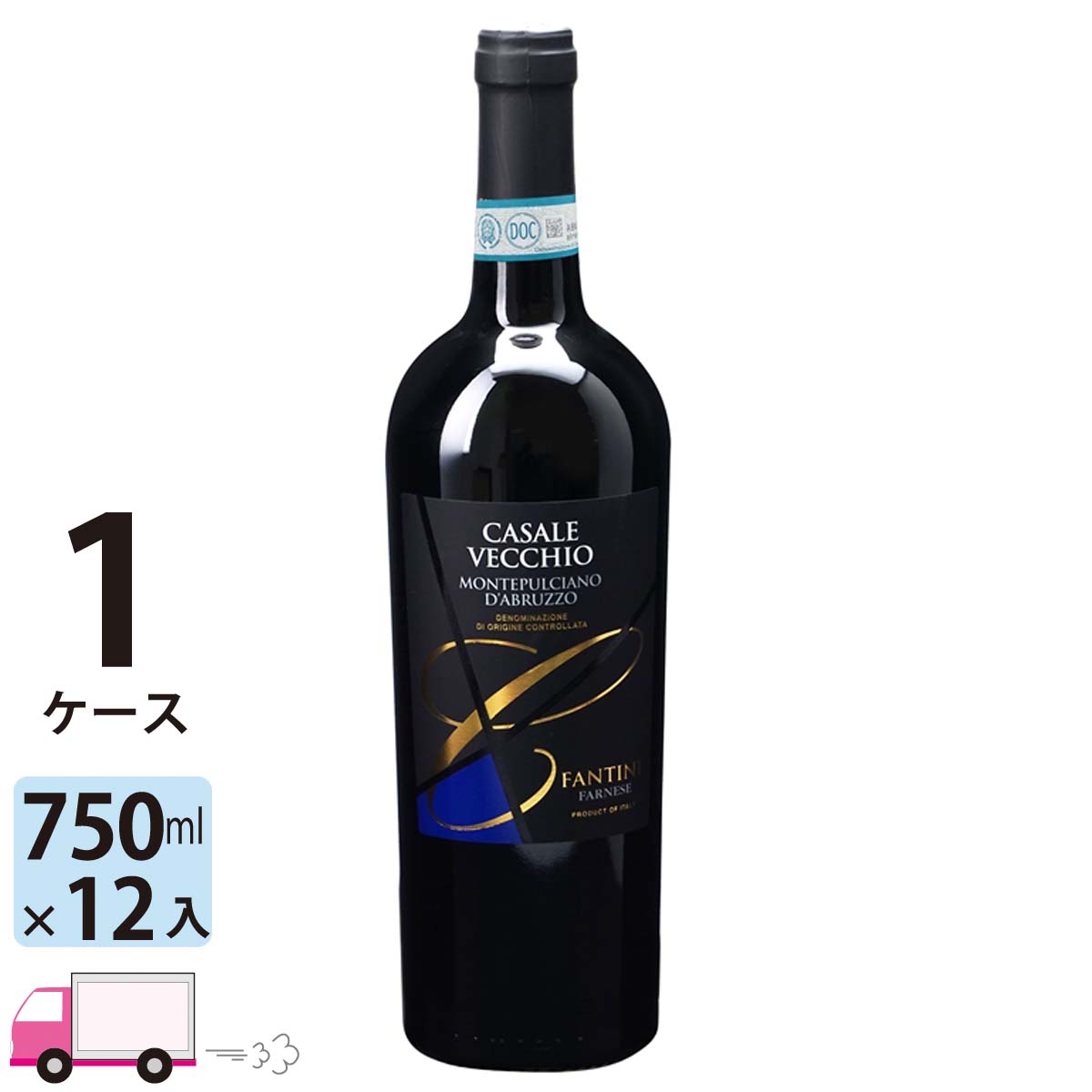 【ポイント5倍】【送料無料】 カサーレ ヴェッキオ モンテプルチャーノ ダブルッツォ [I091] 1ケース(12本)｜わいわい卓杯便