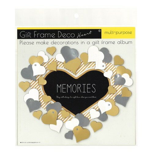【楽天市場】GIFT FRAME DECO ギフトフレームデコ ハートゴールド プレゼント ギフト 贈り物 アレンジ スクラップブッキング
