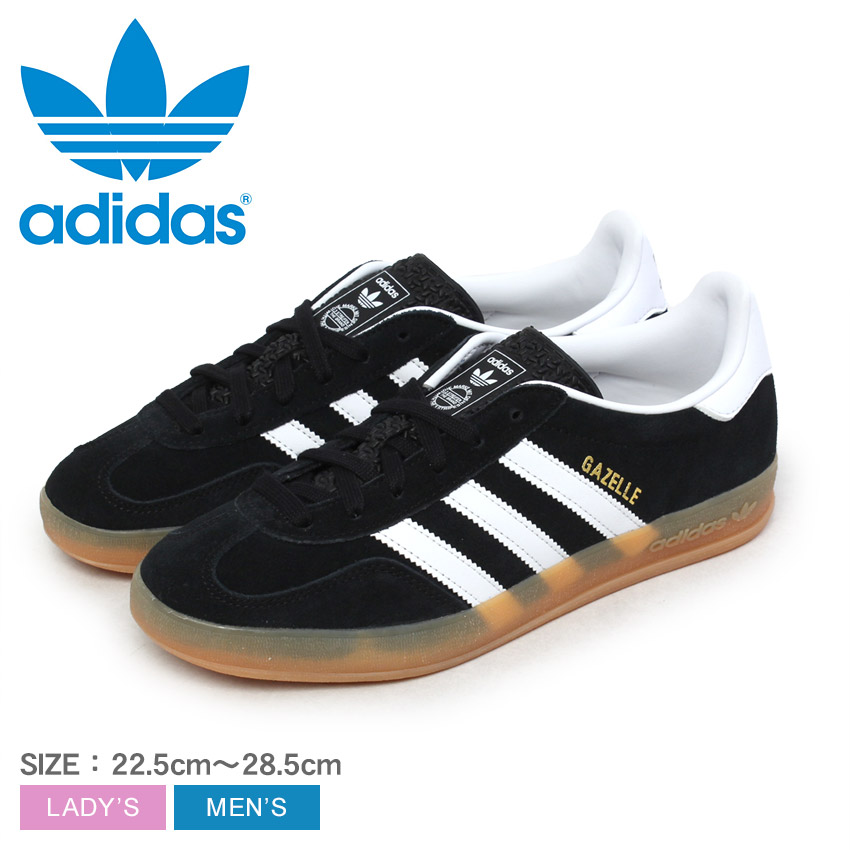 アディダス ガゼル インドア ADIDAS スニーカー メンズ レディース ブラック 黒 GAZELLE INDOOR JI2060 靴 シューズ 紐靴 ロゴ スリーストライプ カジュアル シンプル スポーティ ローカット ブランド おでかけ 通学 通勤 おしゃれ|slz|