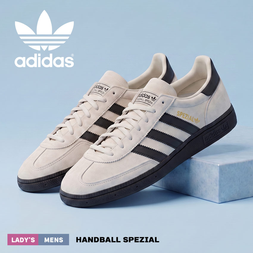 アディダス ハンドボール スペツィアル ADIDAS スニーカー メンズ レディース ホワイト 白 HANDBALL SPEZIAL JR3667 靴 シューズ 紐靴 ロゴ スリーストライプ カジュアル シンプル ローカット シューレースクロージャー ハンドボール スペシャル|slz|