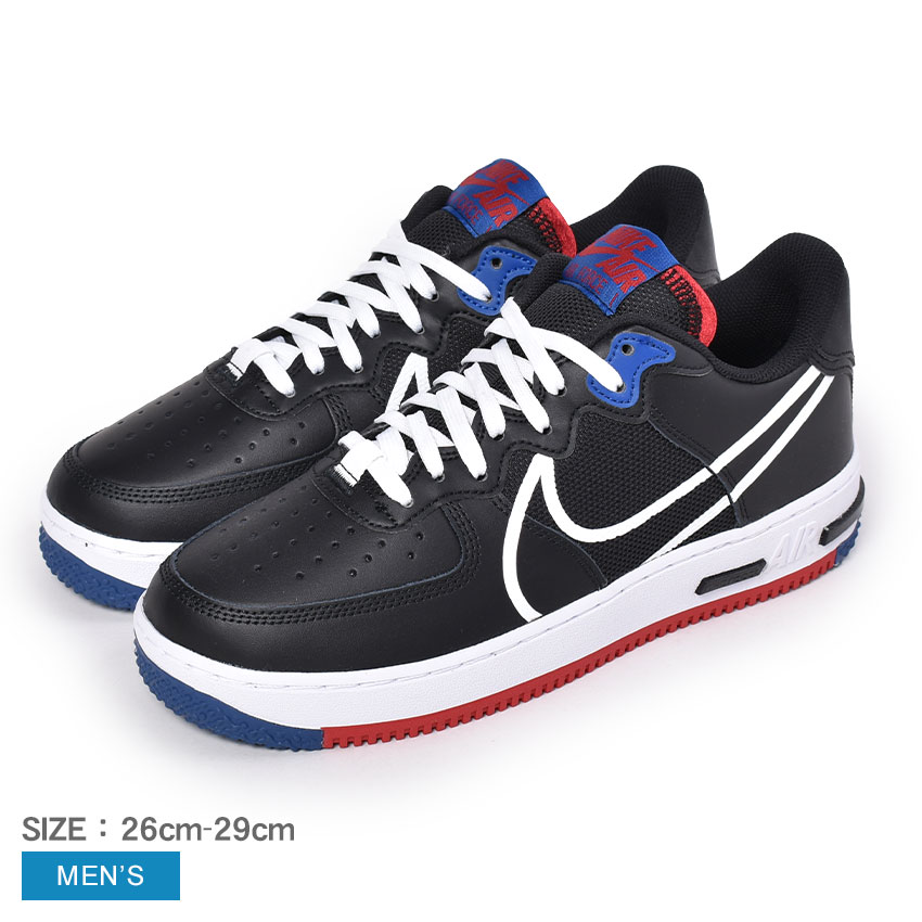 楽天市場 楽天市場 500円引きクーポン 対象 ナイキ エアフォース ワン リアクト Nike スニーカー メンズ ブラック 黒 レッド 赤 ブルー 青 Air Force 1 React Ct10 靴 シューズ 通勤 通学 ローカット 厚底 おしゃれ ストリート Z Craft 半額品 Www Faan Gov Ng