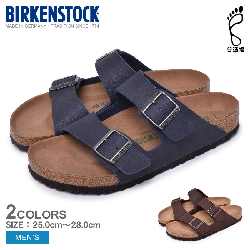 楽天市場 クーポン配付 ビルケンシュトック サンダル メンズ Birkenstock アリゾナ Bs 普通幅 レギュラー ストラップ つっかけ おしゃれ シンプル シューズ 靴 カジュアル シンプル ぺたんこ ビルケン コンフォートサンダル ネイビー Arizona Bs Via