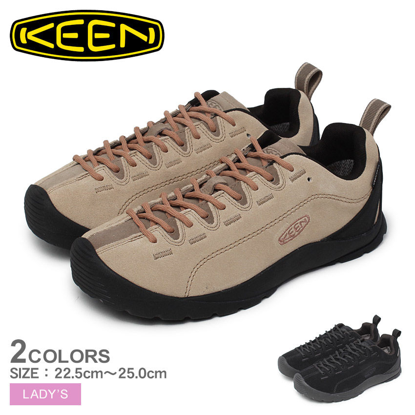 キーン ジャスパー ウォータープルーフ KEEN スニーカー レディース ブラック 黒 ベージュ JASPER WP 1029647 1029648 シューズ 靴 ブランド 本革 レザー シンプル アウトドア 防水 キャンプ おしゃれ コンフォート ロングセラー 旅行画像