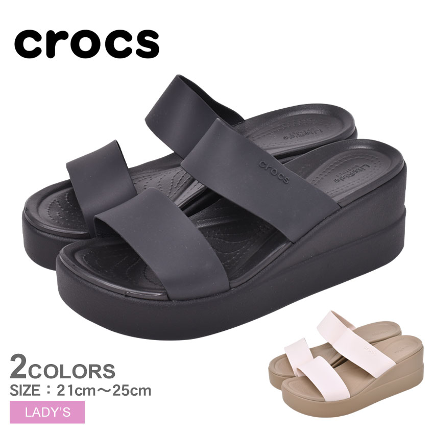 楽天市場 クロックス ブルックリン ミッド ウェッジ Crocs サンダル レディース ブラック 黒 ホワイト 白 Brooklyn Mid Wedge 6219 ストラップ つっかけ カジュアル 大人 スポーティ おしゃれ 室内履き オフィス Z Craft