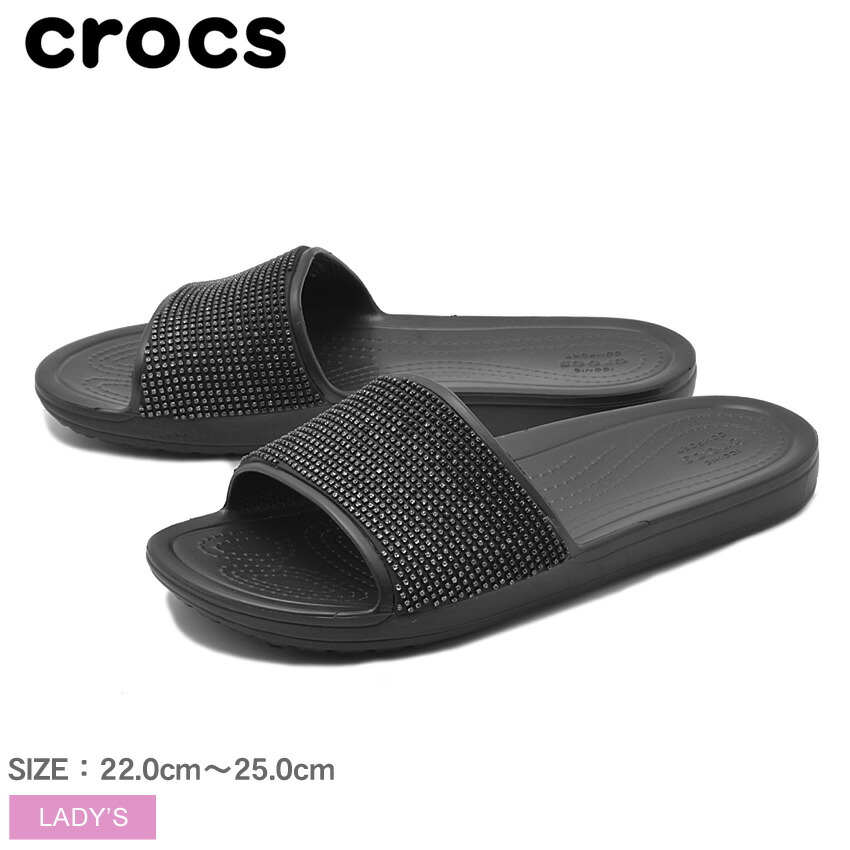 Crocs Womens Sloane Ombre Diamante Slide Slide Sandal
