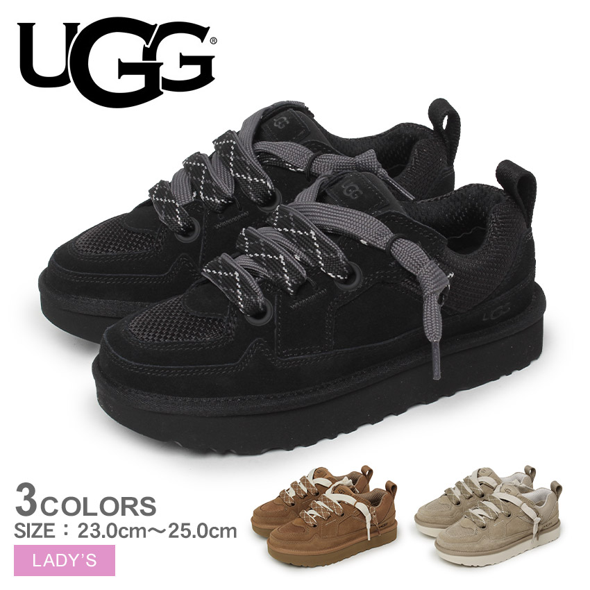 楽天市場】UGG スニーカー 正規品 レザー スニーカー 黒
