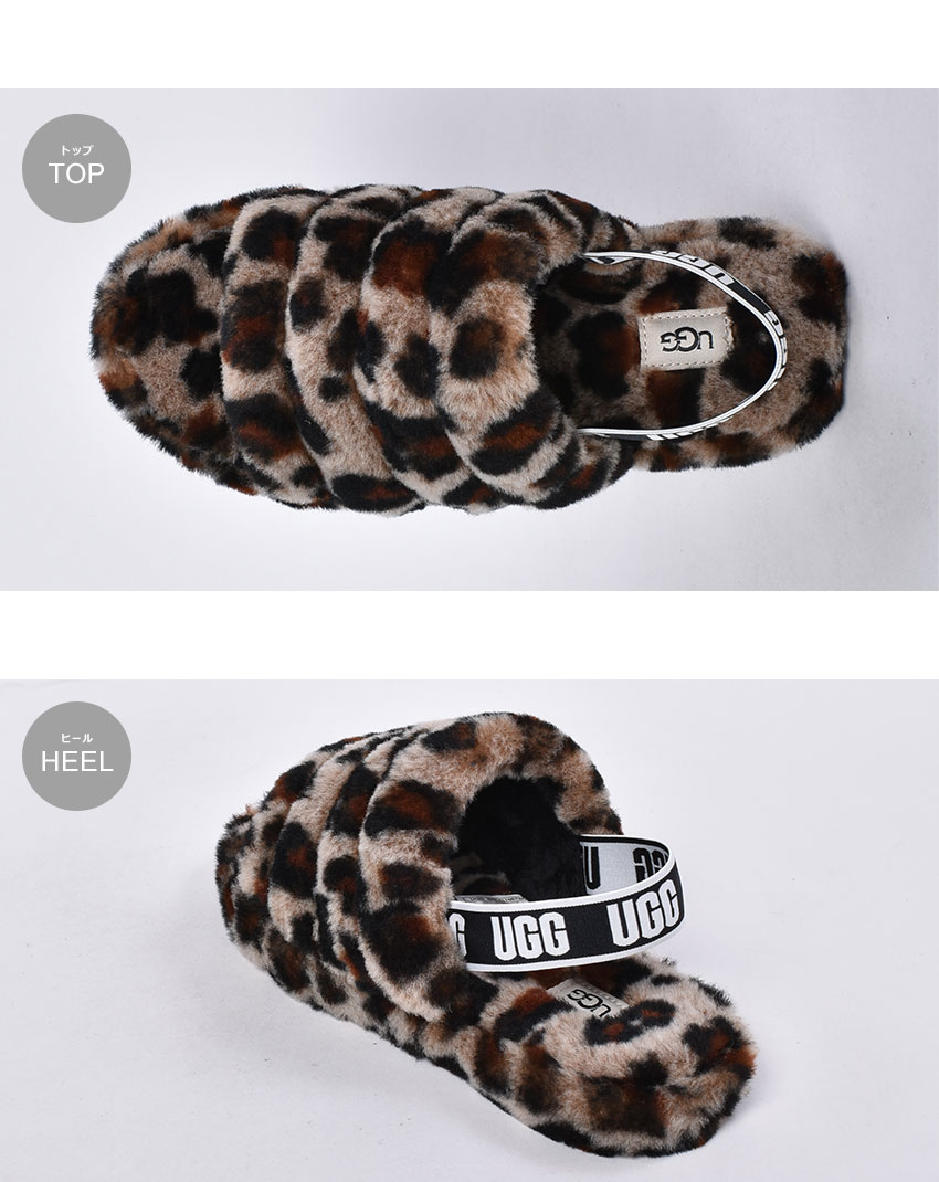 アグ フラッフ イヤー スライド UGG サンダル レディース ブラウン