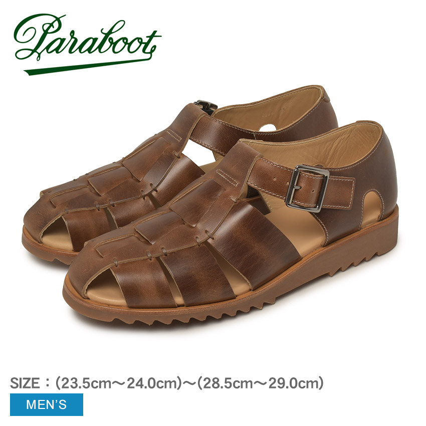 【楽天市場】【最大1000円OFF クーポン祭り】パラブーツ パシフィック PARABOOT グルカサンダル メンズ ブラウン 茶 PACIFIC  SPORT 123303 サンダル グルカ 靴 紳士靴 シューズ レザーシューズ MIEL-LIS COGNAC 革靴 本革 レザー カジュアル ...