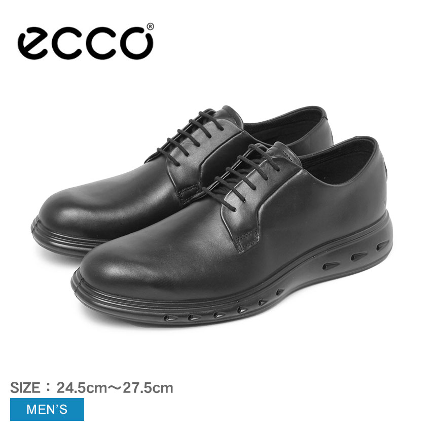 エコー HYBRID 720 ECCO レザーシューズ メンズ ブラック 黒 524704 靴 シューズ 本革 レザー ビジネスシューズ カジュアルシューズ ゴアテックス GORE-TEX 防水 ローカット おしゃれ カジュアル ブランド ビジネス コンフォート