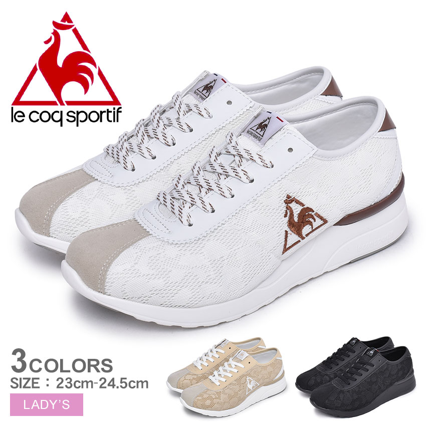 楽天市場 全品対象 50円引きクーポン ルコック スポルティフ モンペリエ リフト メッシュ Le Coq Sportif スニーカー レディース ホワイト 白 ブラック 黒 Ql3pjc40 靴 シューズ 通勤 通学 ローカット シンプル おしゃれ スポーティ カジュアル デイリー Z Craft