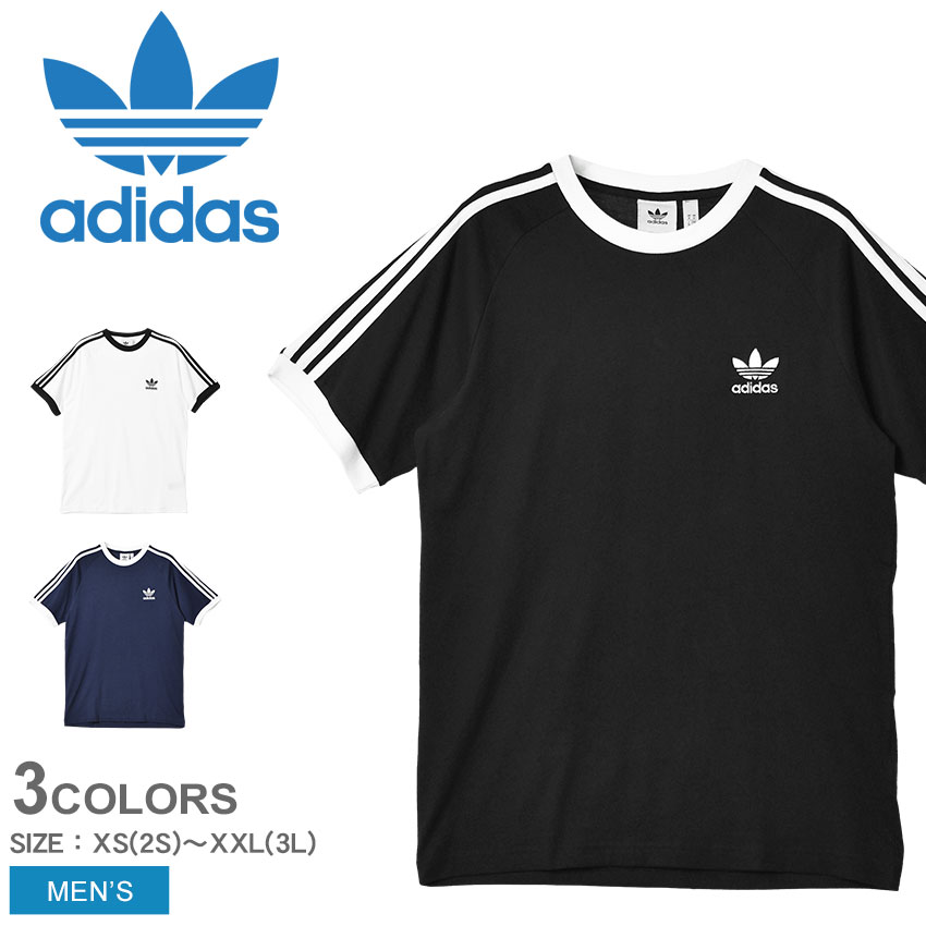 アディダス オリジナルス 半袖Tシャツ メンズ ADIDAS ORIGINALS アディカラー クラシックス スリーストライプス トレフォイル  Tシャツ スポーツ ブランド 【ゆうパケット配送】黒 白 ADICOLOR CLASSICS 3-STRIPES TREFOIL SS TEE  IA4845