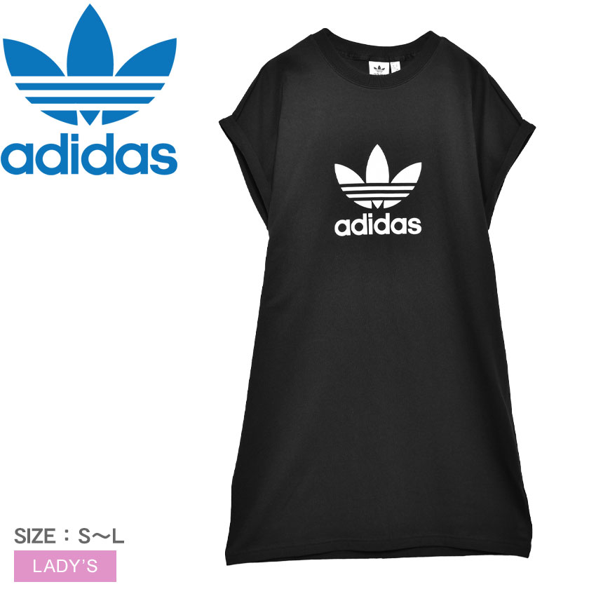 楽天市場】アディダス オリジナルス ワンピース ADIDAS ORIGINALS アディカラー クラシックス トレフォイル Tシャツワンピース  レディース ブラック 黒 IC5483 ウエア トップス オールインワン ワンピ ブランド シンプル カジュアル スポーティ|slz| :  Z-CRAFT