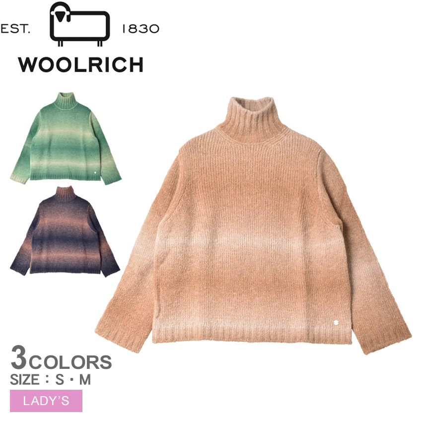 ウールリッチ ニット WOOLRICH オンブル アルパカ タートルネック レディース ブルー 青 ベージュ OMBRE ALPACA TURTLENECK WWKN0232 ウェア セーター トップス ブランド エレガント ラグジュアリー カジュアル 防寒 保温 暖かい 長袖|slz||Z-CRAFT