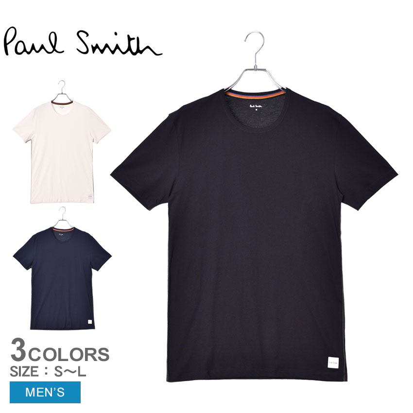 楽天市場 150円引きクーポン 対象 メール便可 ポール スミス 半袖tシャツ Paul Smith T Shirt Crew Neck メンズ ブラック 黒 ホワイト 白 ネイビー 紺 M1a 591b Au278b ウエア トップス カットソー クルーネック ブランド カジュアル シンプル ベーシック ワン