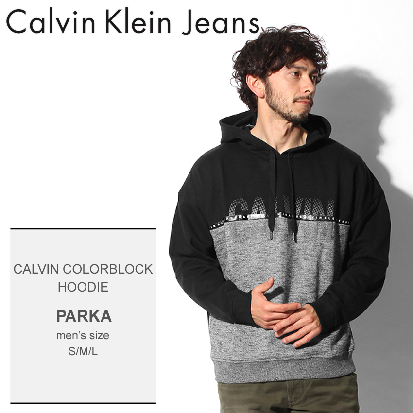 calvin klein colorblock hoodie