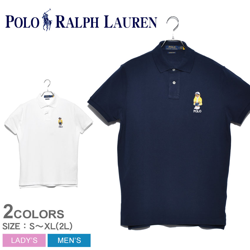 楽天市場 メール便可 ラルフローレン ポロシャツ メンズ レディース Polo Ralph Lauren ポロ ポロラルフローレン ポロベア 半袖 ブランド トップス ユニセックス ウェア カジュアル 無地 定番 ロゴ ベア ベアー 刺繍 白 ネイビー Via Torino インポート