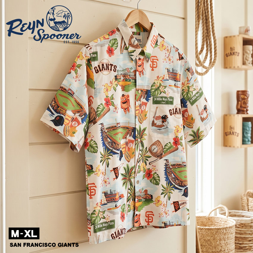 【ネコポス配送】レインスプーナー 半袖シャツ REYN SPOONER SAN FRANCISCO GIANTS メンズ マルチ B553612122 トップス シャツ ウェア 半袖 柄シャツ アロハ ボタンダウンシャツ MLB サンフランシスコジャイアンツ メジャーリーグ 野球 総柄|slz||Z-CRAFT