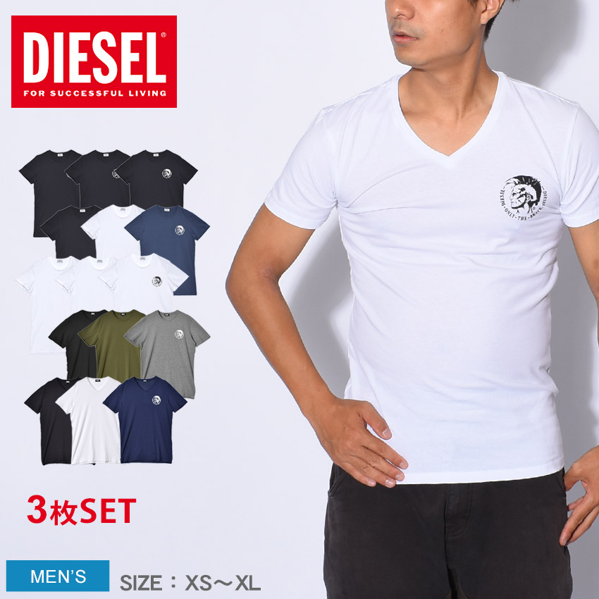 DIESEL ディーゼル 半袖 無地 Tシャツ メンズ XSサイズ - www