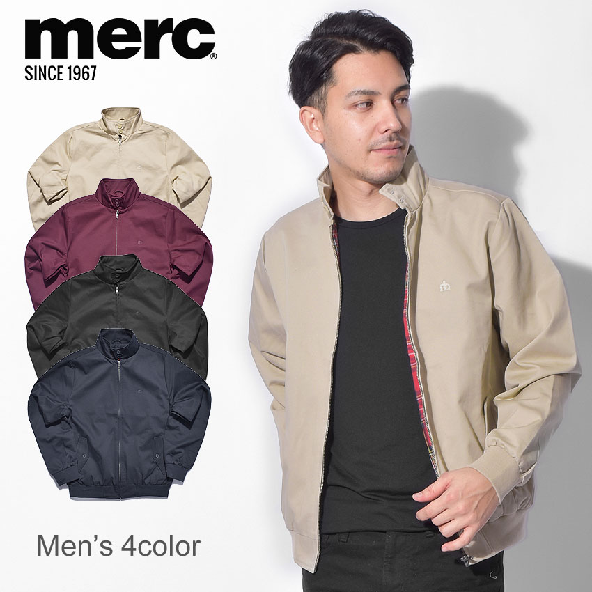 種類豊富な品揃え コート ジャケット ブルゾン アウター 内ポケット メンズ Jacket Harrington The ジャケットハリントンジャケット メルクロンドン 250円引き限定クーポン 対象 Merc ウェア 黒 ブラック シンプル フロントジップ Medicmedia Com