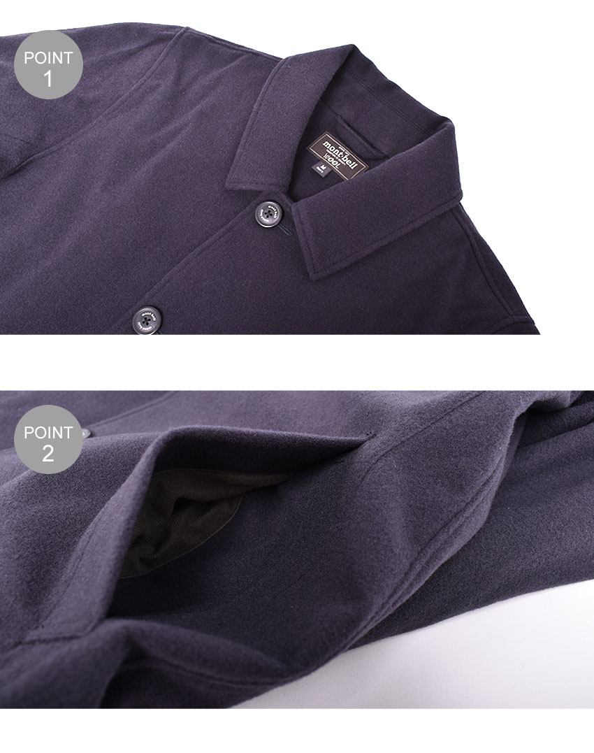 楽天市場 モンベル コート Montbell ウールトラベルコート メンズ ネイビー Wool Travel Coat アウター 保温 撥水 速乾 旅行 トラベル ビジネス コート 羊毛 シンプル カジュアル Z Craft