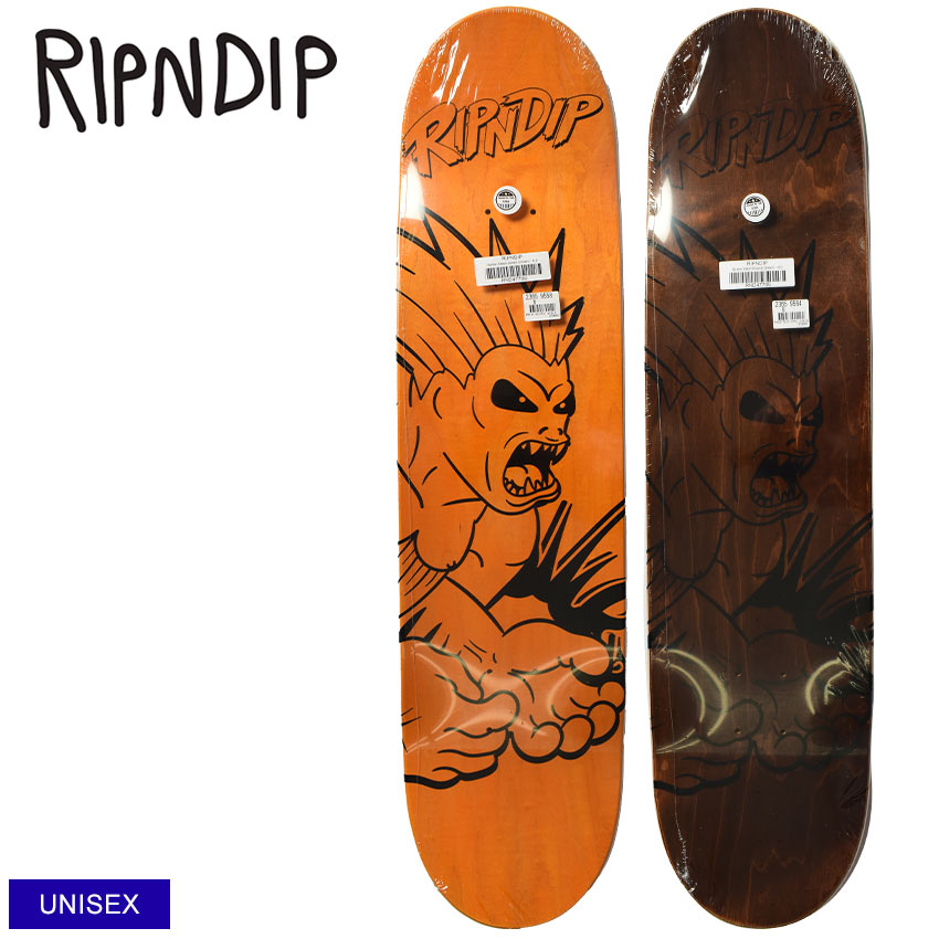 ロングセラー クーポンでさらに50円引き Ripndip スケートボード メンズ レディース Button Mash Board リップンディップ Rnd4779 スケボー スポーツ ブランド スケート カジュアル ストリート ロゴ グラフィック 板 おしゃれ カラフル オレンジ ブラウン 茶 特売