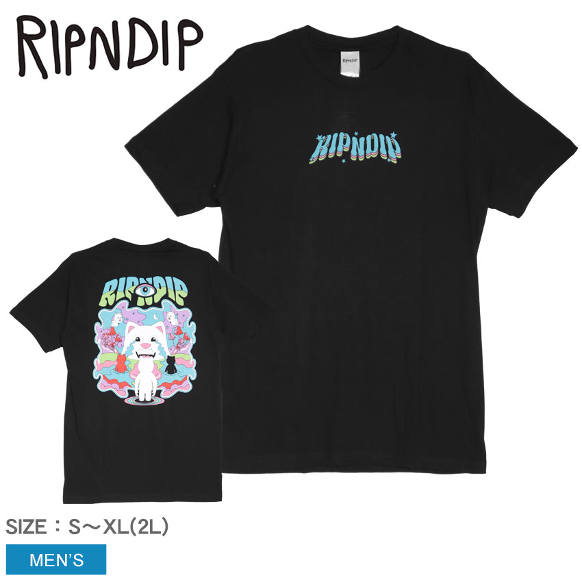 RIPNDIP Tシャツ heavens tee 半袖 プリント ナチュラル S | www