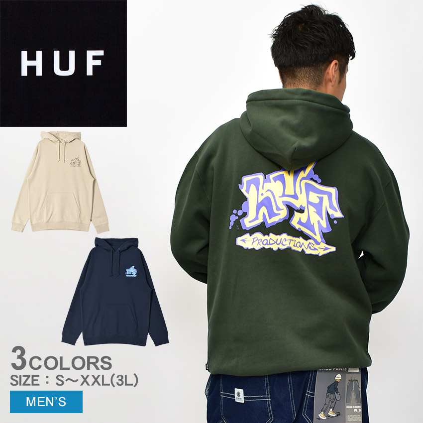 Naptime. プルオーバーパーカー　総柄SAX 楽天市場】ハフ パーカー メンズ PRODUCTIONS P／O HOODIE HUF