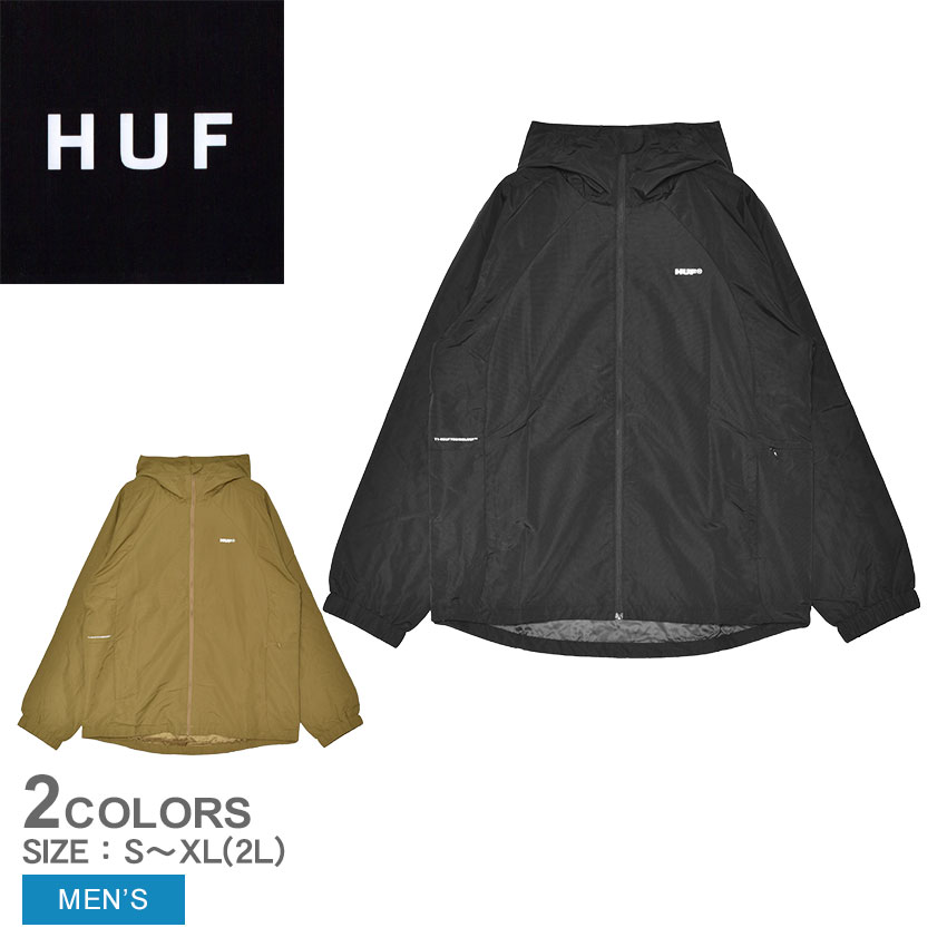 ハフ シェルジャケット HUF ALL CAPS SHELL JACKET メンズ ブラウン 茶 ブラック 黒 JK00480 ウェア ウエア ジャケット アウター 長袖 防水 上着 羽織り フード カジュアル シンプル アウトドア キャンプ フェス レジャー ハイキング|slz||Z-CRAFT