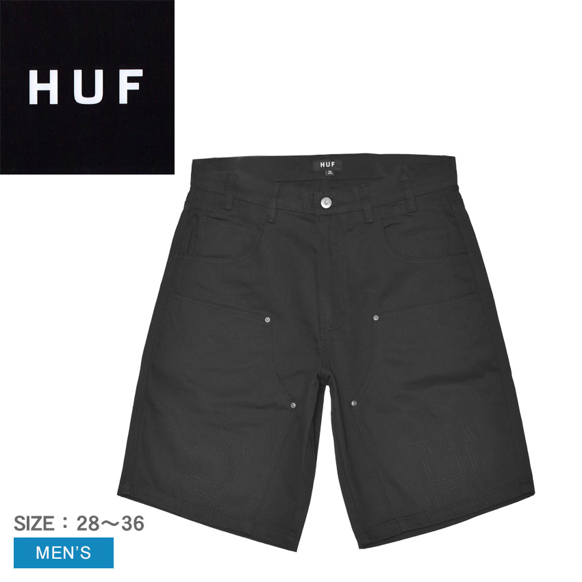 ハフ パンツ HUF CLASSIC H DOUBLE KNEE WORK SHORT メンズ ブラック 黒 PT00342 ハーフパンツ ショーツ コットン ツイル ダブルニー 補強 ポケット ワーク ショートパンツ カジュアル ストリート アウトドア 夏 春 メンズサイズ ユニセックス リラックス 12,045円