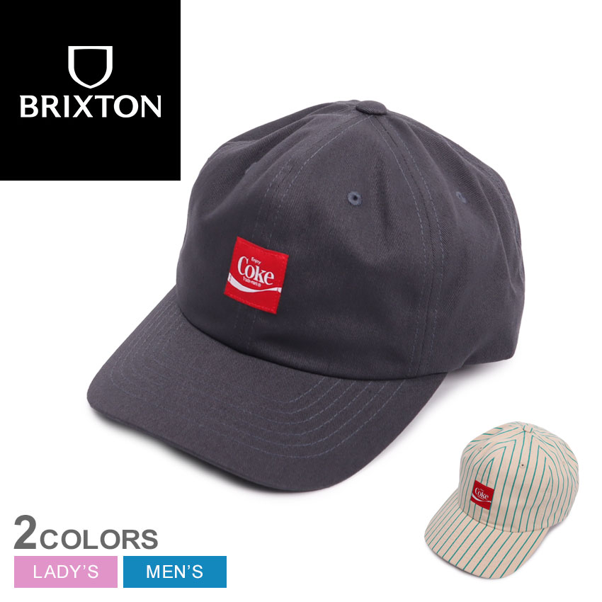 ブリクストン 帽子 BRIXTON COCA-COLA DELIVERY LP CAP メンズ レディース ベージュ ブラック 黒 11389 ユニセックス キャップ コカ・コーラ コラボ コラボレーション シンプル ブランド ストリート カジュアル ストライプ 無地
