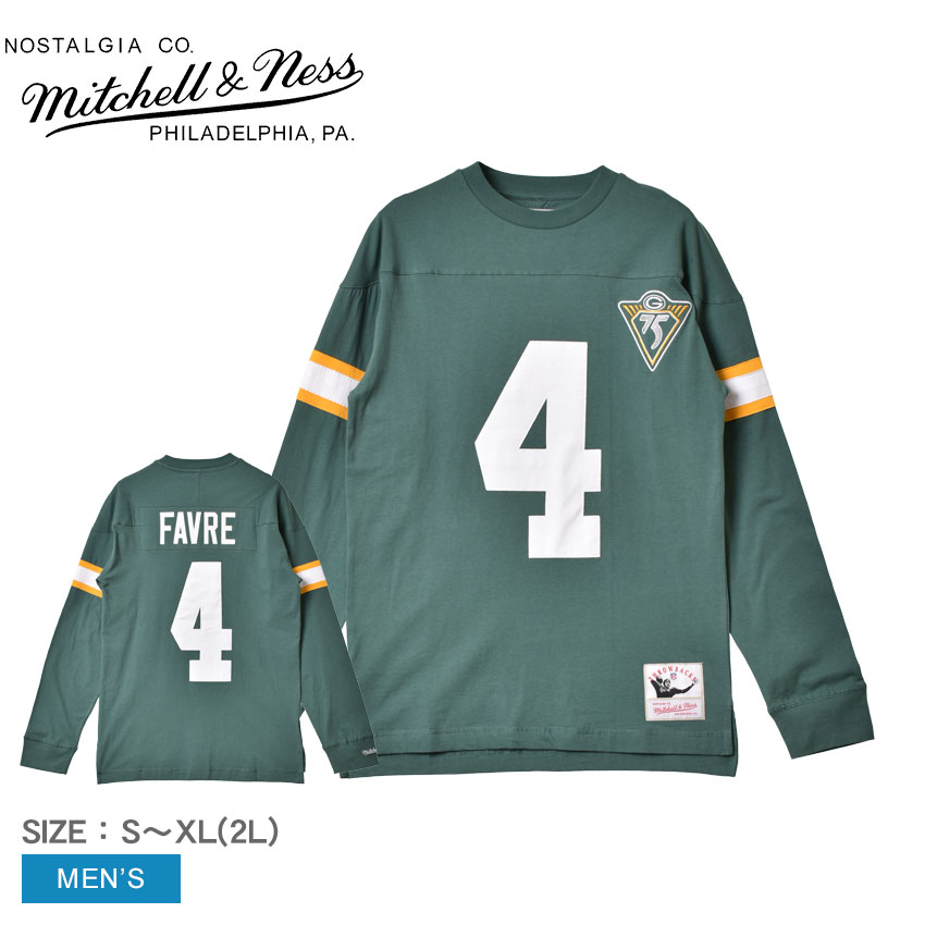 ミッチェルアンドネス 長袖Tシャツ MITCHELL ＆ NESS N＆N ロングスリーブ Tシャツ グリーンベイ・パッカーズ 1993 ブレット・ファーヴ メンズ グリーン 緑 イエロー 黄 N&N LONG SLEEVE TEE GREEN BAY PACKERS 1993 BRETT FAVRE ZSPO|slz| 13,402円
