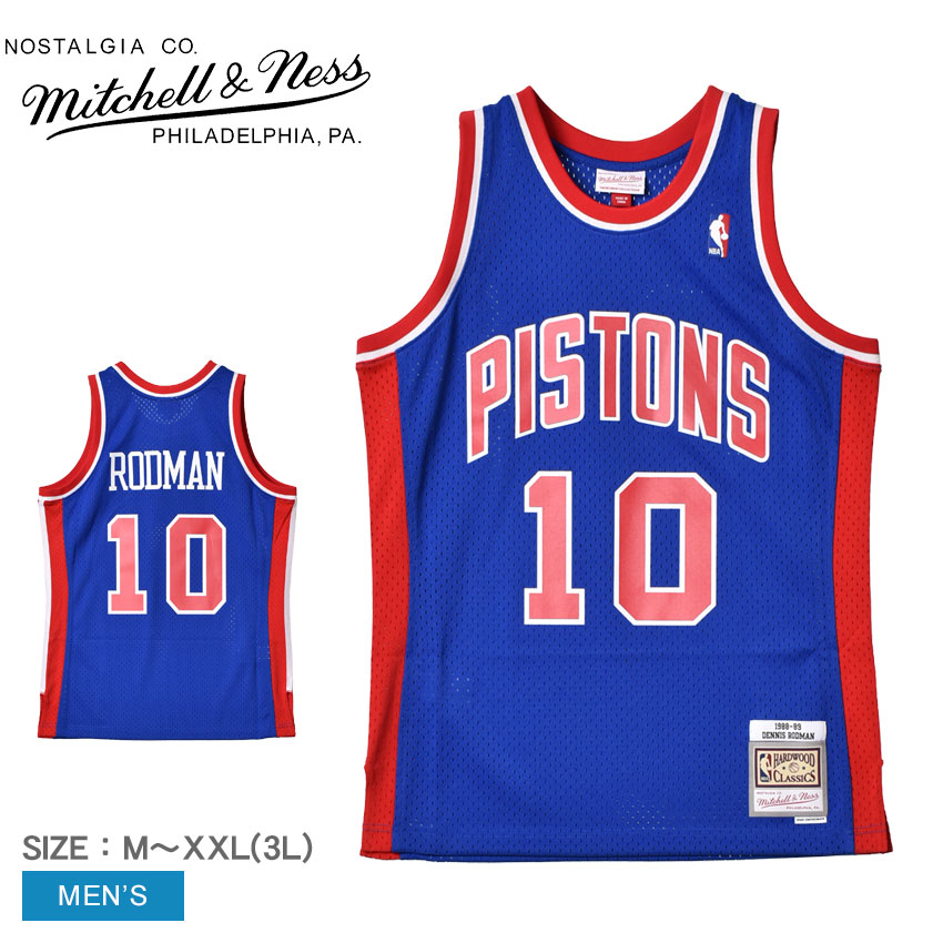 ミッチェル ネス ユニフォーム MITCHELL NESS スイングマン ジャージー デトロイトピストンズ ロード 1988-89 デニスロッドマン  メンズ ブルー 青 SWINGMAN JERSEY DETROIT PISTONS ROAD DENNIS RODMAN  SMJYGS18162-DPIROYA88DRD 2021人気の