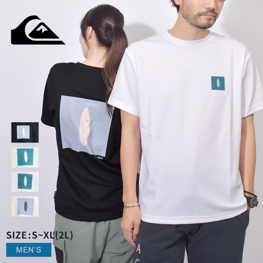 【楽天市場】【ネコポス配送】クイックシルバー ラッシュガード メンズ Tシャツ 半袖 QUIKSILVER PB SEA PLAY SS ホワイト 白  ブラック 黒 QLY231004 トップス 水陸両用 Tシャツ サーフィン サーファー 半袖 マリンスポーツ UVカット UPF50+ 紫外線 ...