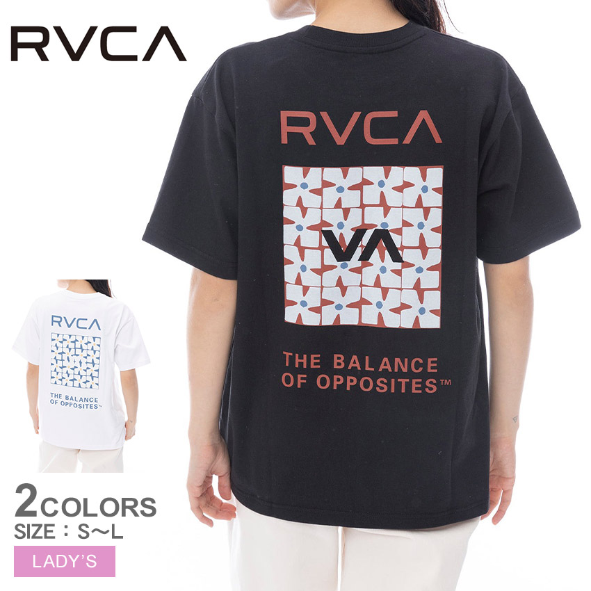 ルーカ 半袖Tシャツ RVCA ロゴTシャツ レディース ホワイト 白 ブラック 黒 DAISY VA BOX LOGO LOOSE FIT SS TEE BF043211 Tシャツ トップス 大きめ ゆったり オーバーサイズ おしゃれ サーフ カジュアル ストリート バックプリント 半袖|slz|