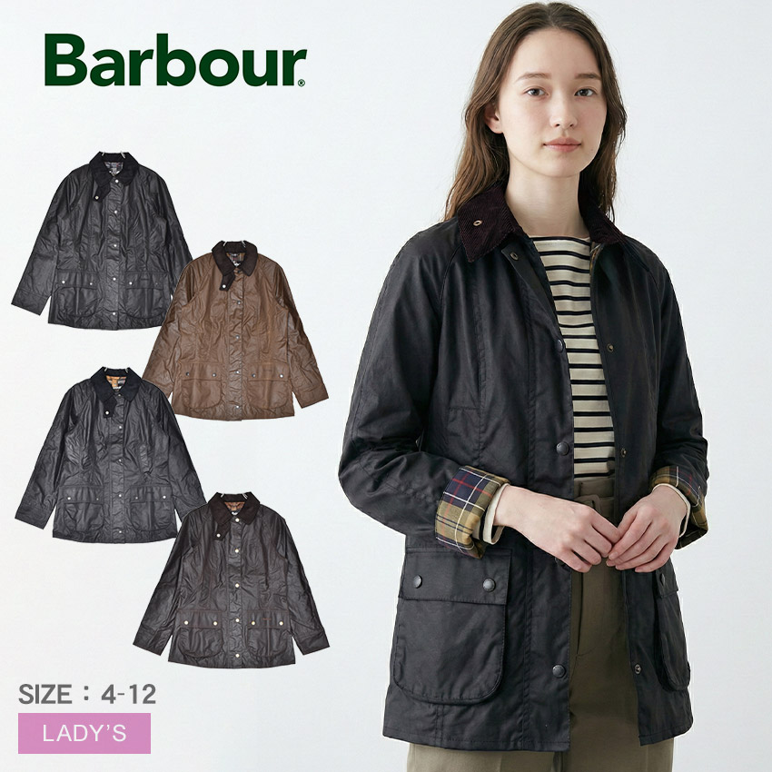 バブアー ジャケット BARBOUR ビードネル ワックスジャケット レディース ブラック 黒 ブラウン BEADNELL WAX JACKET LWX0667 アウター バブアー ジャケット ブルゾン スナップボタン 長袖 羽織 防寒 カジュアル コーデュロイ|slz|｜Z-CRAFT