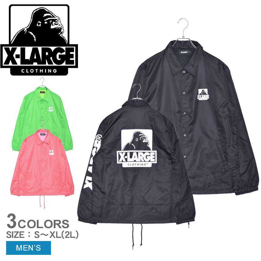 楽天市場 50円引きクーポン 対象 エクストララージ アウター X Large Og プリント コーチ ジャケット メンズ ブラック 黒 Og Printed Coaches J ウエア ジャケット ブランド ストリート スポーティ 長袖 カジュアル シンプル 上着 羽織 定番 人気 おしゃれ