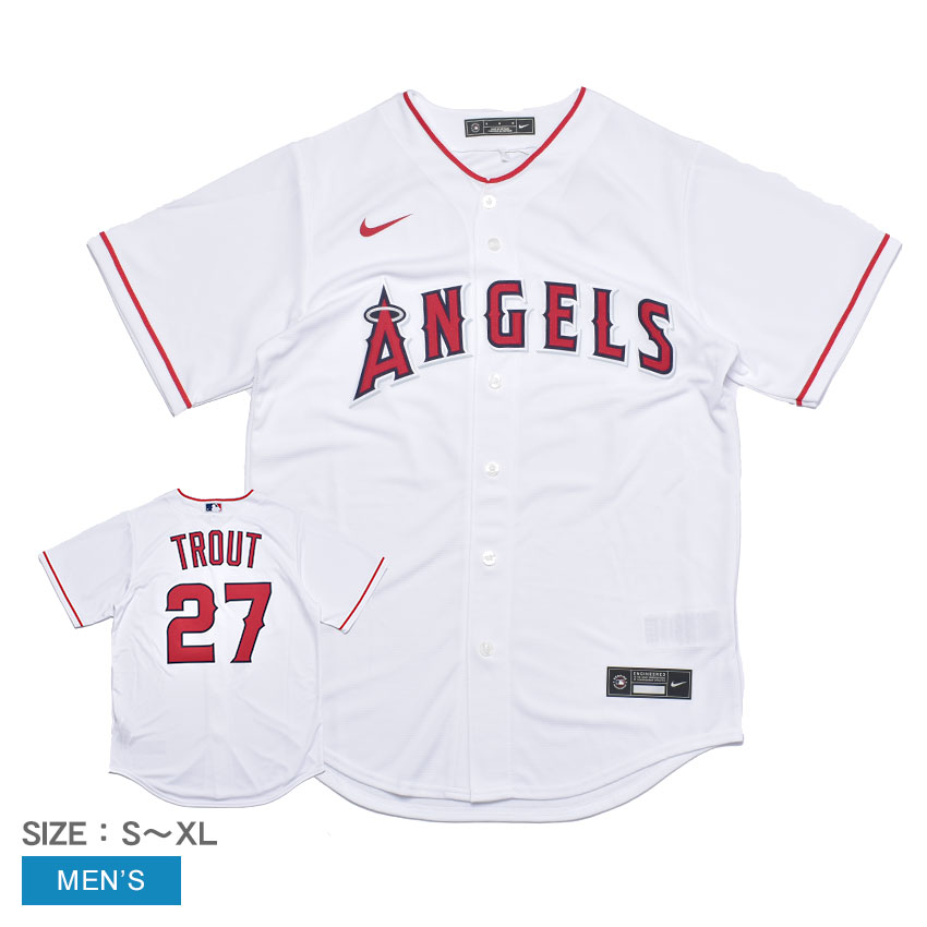 ナイキ ユニフォーム NIKE OFFICIAL REPLICA JERSEY メンズ T770-ANA1-AN7-T27 トップス ウェア 半袖 オーセンティック ユニホーム マイク・トラウト ロサンゼルス・エンゼルス MLB メジャーリーグ 野球 ベースボール ZSPO