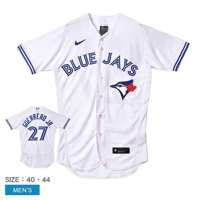 ナイキ ユニフォームシャツ NIKE メンズ ホワイト 白 ブルー 青 OFFICIAL AUTHENTICJERSEY 8900-TO1H-TO9-G27 ブラディミール・ゲレーロJr トロント・ブルージェイズ MLB メジャーリーグ 公式アイテム ベースボールシャツ ZSPO