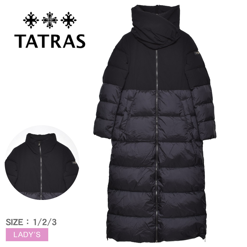 TATRAS ファーベルト付　ダウンコート　ブラック　黒　モンテッキア 中古・古着通販】TATRAS (タトラス) ダウンコート ブラック サイズ