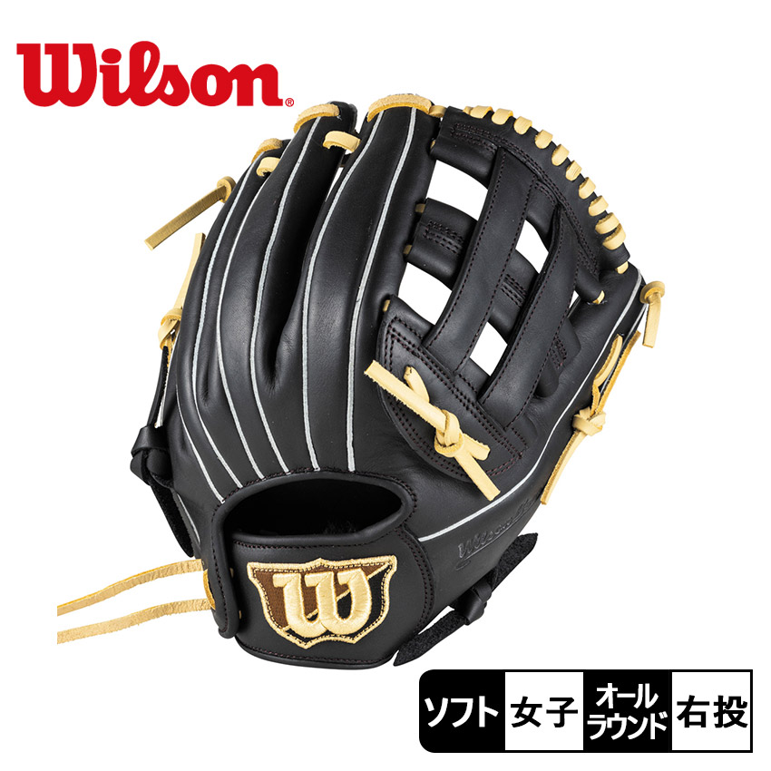 ウィルソン ソフトボール用グローブ WILSON ソフト用グラブ ベアーユーティリティー 12 女子 レディース ブラック 黒 WBW103929 ソフトボール グラブ グローブ オールラウンド 一般 大人 ソフト スポーツ 部活 運動 本革 天然皮革 レザー ZSPO|slz|