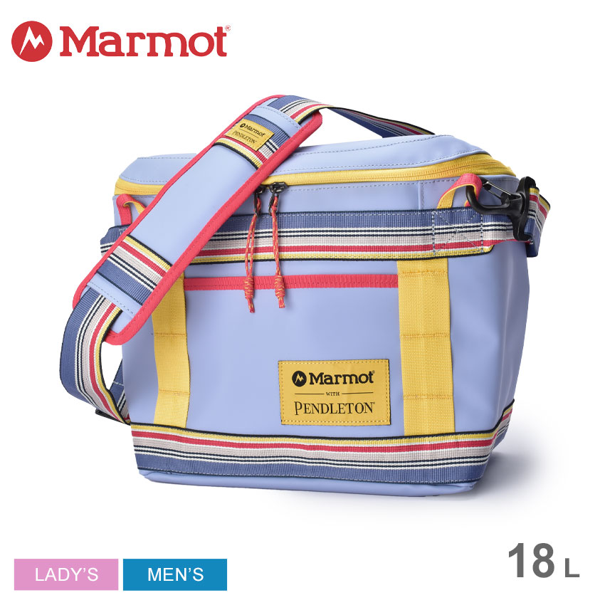 マーモット クーラーボックス MARMOT マーモット×ペンドルトン ソフトクーラー メンズ レディース ブルー イエロー レッド 赤 URBAN HAULER MIDIUM M12989 ペンドルトン PENDLETON コラボ 鞄 18L 防水 シンプル ロゴ ブランド 防災グッズ|slz|