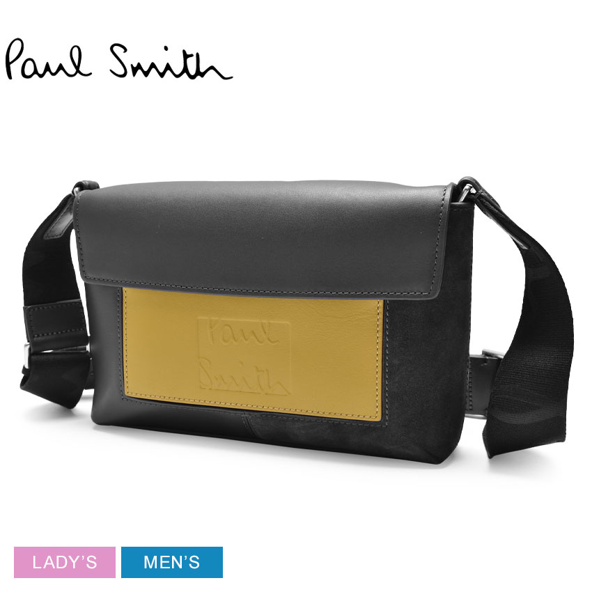 【楽天市場】ポール スミス ショルダーバッグ PAUL SMITH レザーコントラストパネルクロスボディバッグ メンズ レディース ブラック