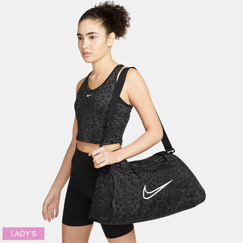 ナイキ ダッフルバッグ NIKE ジム クラブバッグ AOP レディース グレー ブラック 黒 ヒョウ柄 豹柄 GYM CLUB AOP DO2390  24L 鞄 カバン かばん ブランド シンプル カジュアル スポーティ スポーツ アウトドア レジャー ジム ヨガ | Z-CRAFT