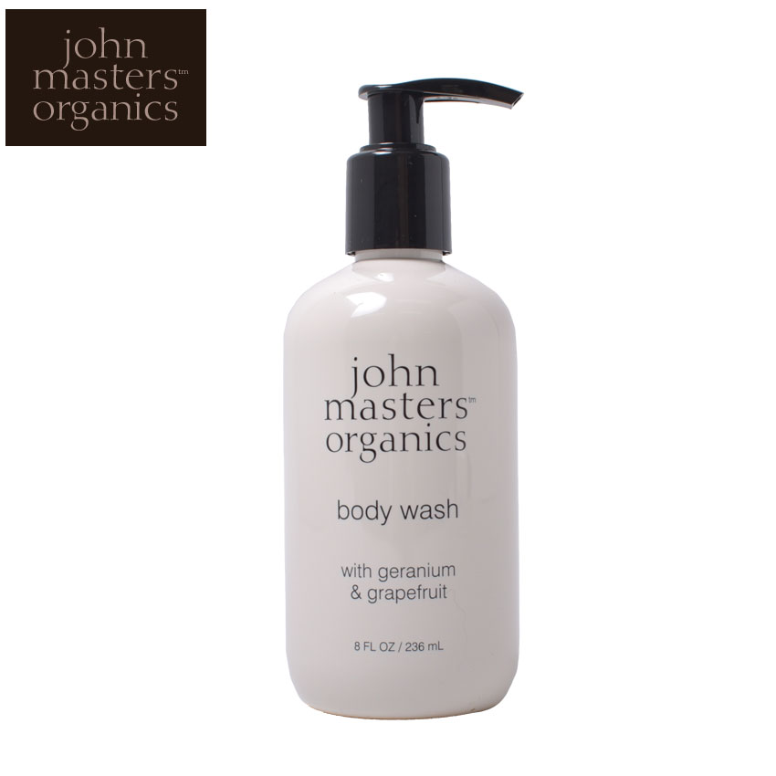 ジョンマスター オーガニック ボディソープ JOHN MASTERS ORGANICS G＆Gボディウォッシュ 236ml GERANIUM＆GRAPEFRUIT BODY WASH 236ml JMP0109 スキンケア ボディケア ナチュラル コスメ オーガニック 植物由来 柑橘 おしゃれ プレゼント 【ラッピング対象外】