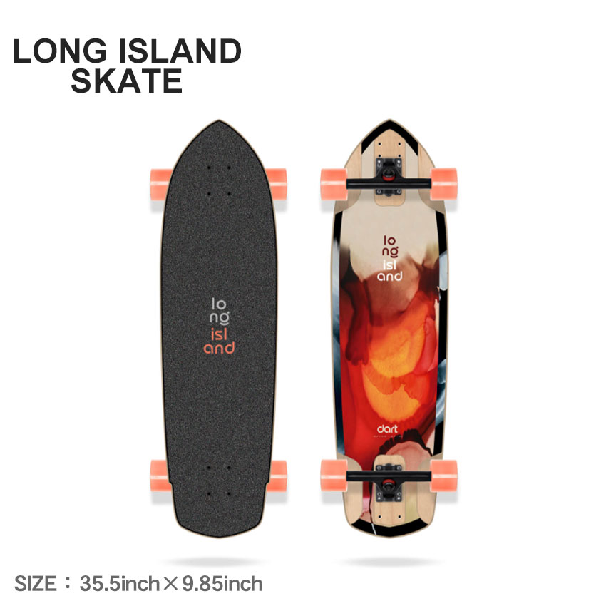 ロングアイランドスケート コンプリートデッキ LONG ISLAND SKATE ダーツ 35.5×9.85 コンプリート ロングボード ブラック 黒 ベージュ ブラウン DART 35.5×9.85 COMPLETE LICO0022A001 スケート スケートボード 【ラッピング対象外】 ZSPO|slz||Z-CRAFT