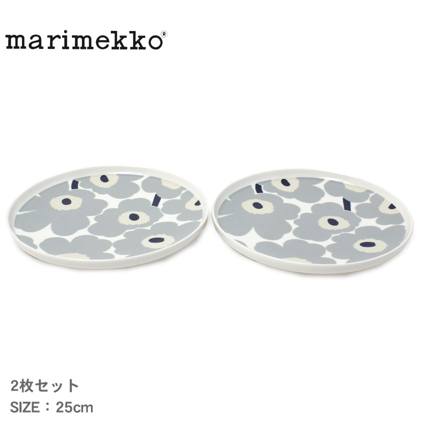 marimekkoマリメッコUnikko Shape60th プレート ホワイト z-sports_7403-0186