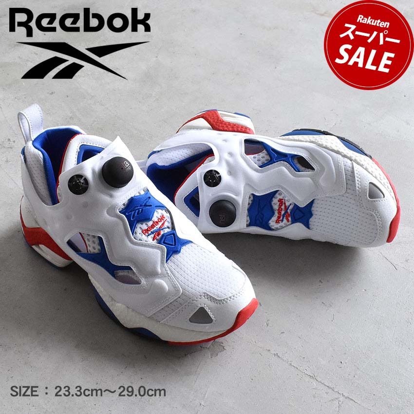 【楽天市場】【スーパーセール 開催中】リーボック インスタポンプフューリー 95 REEBOK スニーカー メンズ レディース ホワイト 白 ブルー  青 レッド 赤 ブラック 黒 INSTAPUMP FURY95 GY1631 厚底 シューズ ブランド カジュアル ミドルカット ...