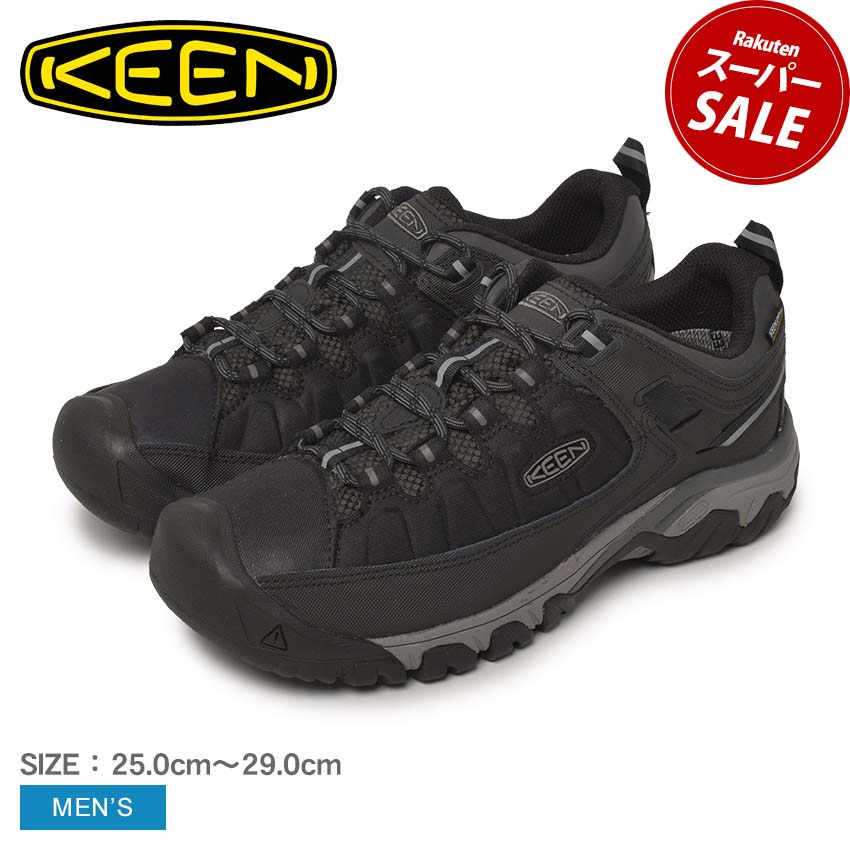 楽天市場】【スーパーセール☆開催中】キーン TARGHEE III MID WP KEEN トレッキングシューズ メンズ ブラック 黒 1028129  シューズ 靴 スニーカー トレッキング ミドルカット ミッドカット ハイカット 防水 透湿 通気性 ブランド シンプル アウトドア キャンプ ...