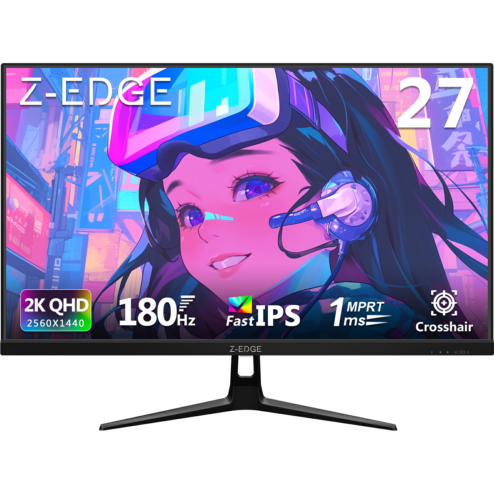 【文芸評論社会的運動】Z-EDGE UG27QF 27in QHD ゲーミングモニター | 180サイクル 高リフレッシュ単位料金 \u0026 1ms 返事をするす早さ | IPSダイアログボックス | FreeSync 相応う