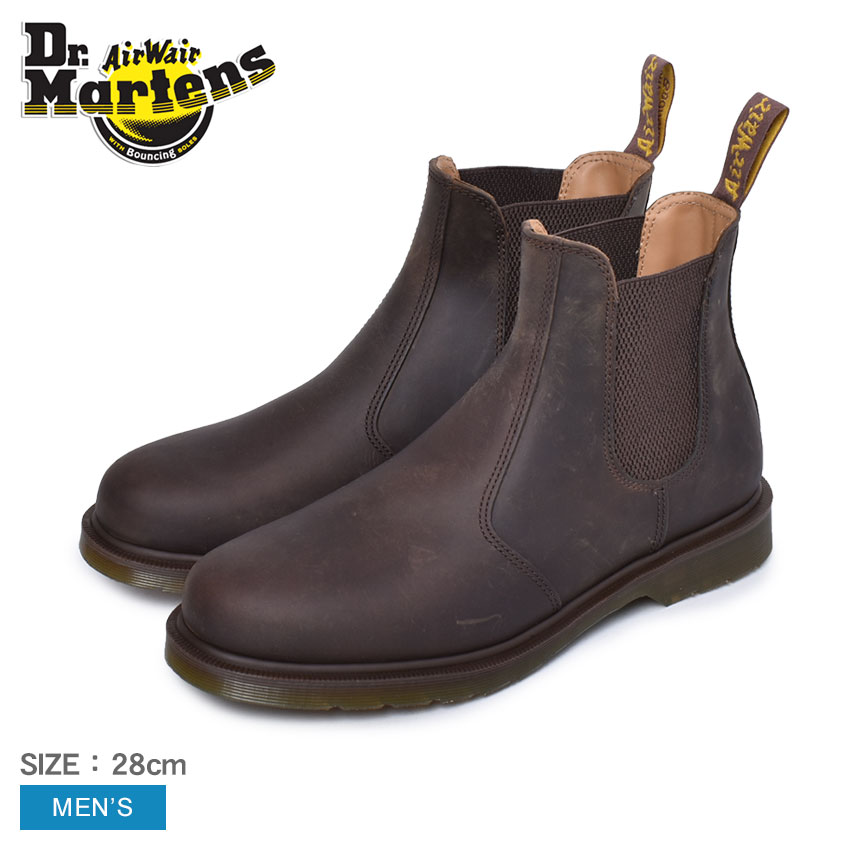 直送商品 茶 ブラウン R メンズ 2976 Dr Martens ブーツ チェルシーブーツ クレイジーホース 2976 今だけクーポン配布中 ドクターマーチン 靴 ギフト プレゼント 誕生日 シンプル カジュアル ブランド レザー ハイカット サイドゴアブーツ サイドゴア